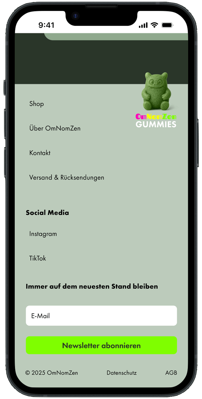 Button-Hierarchie Screen 1